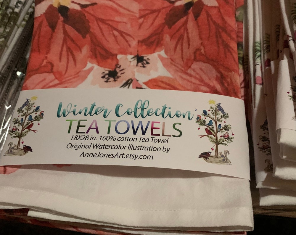 Tea Towel - Poinsettia