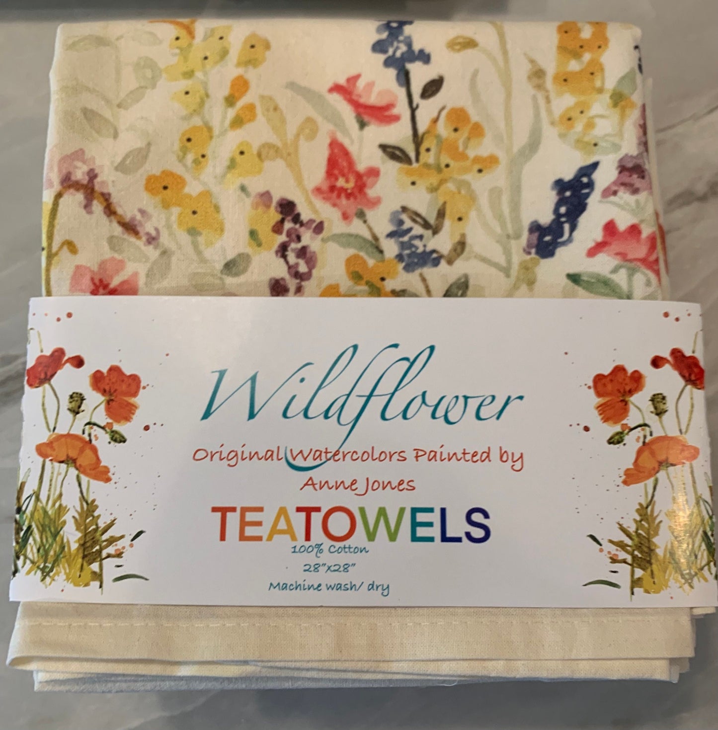 Wildflower Cotton Tea Towels- This design is Goldenrod grown in meadows throughout the spring summer months.