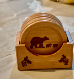 Coaster Set - Mountain Cabin