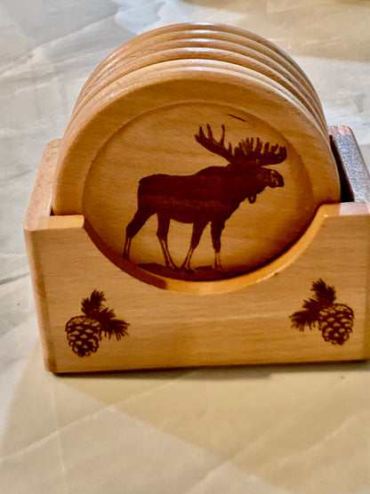 Coaster Set - Mountain Cabin