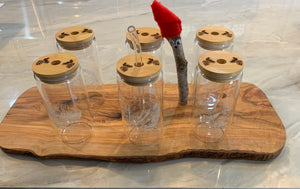 Beverage Glasses with lid and straw