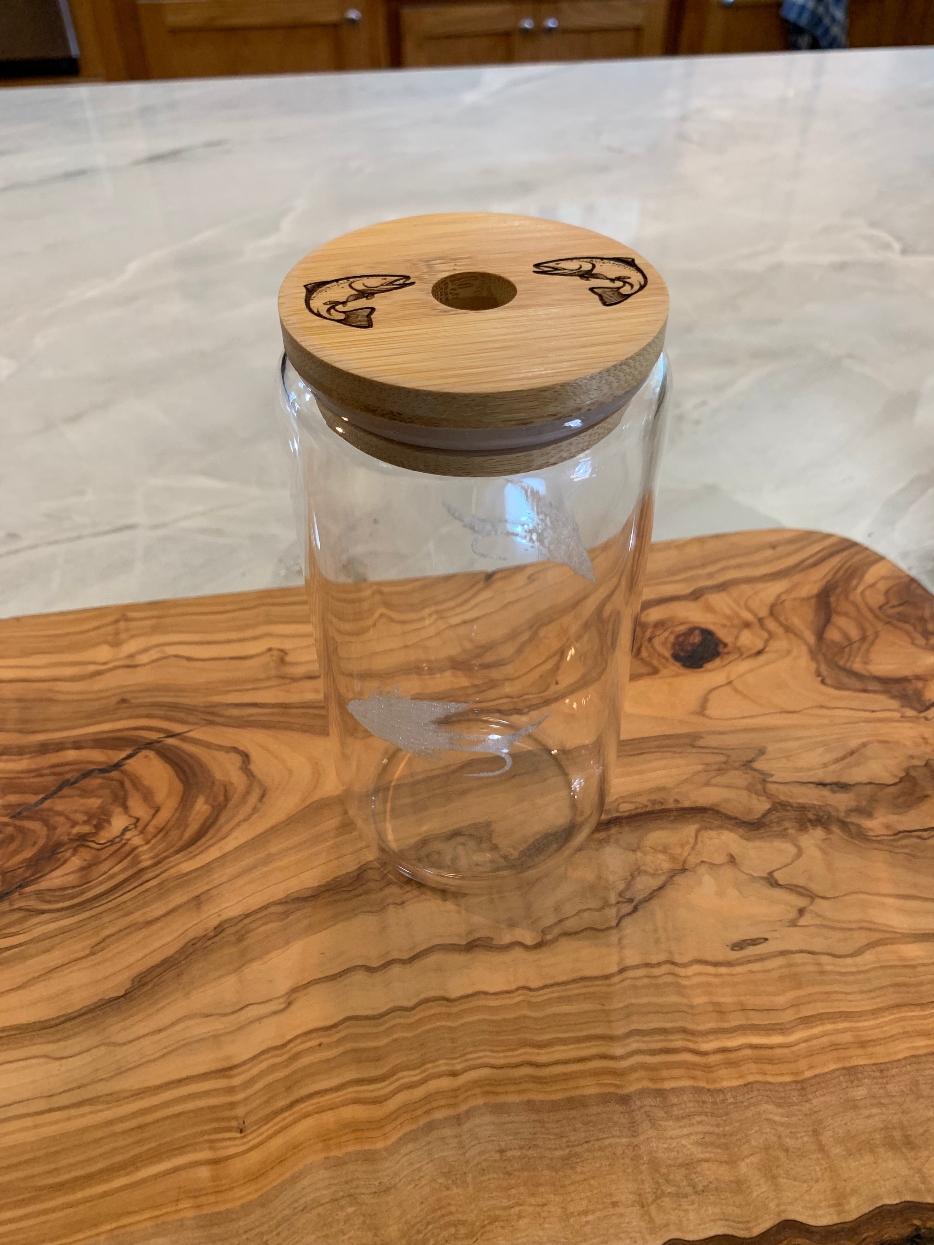Beverage Glasses with lid and straw