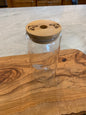 Beverage Glasses with lid and straw