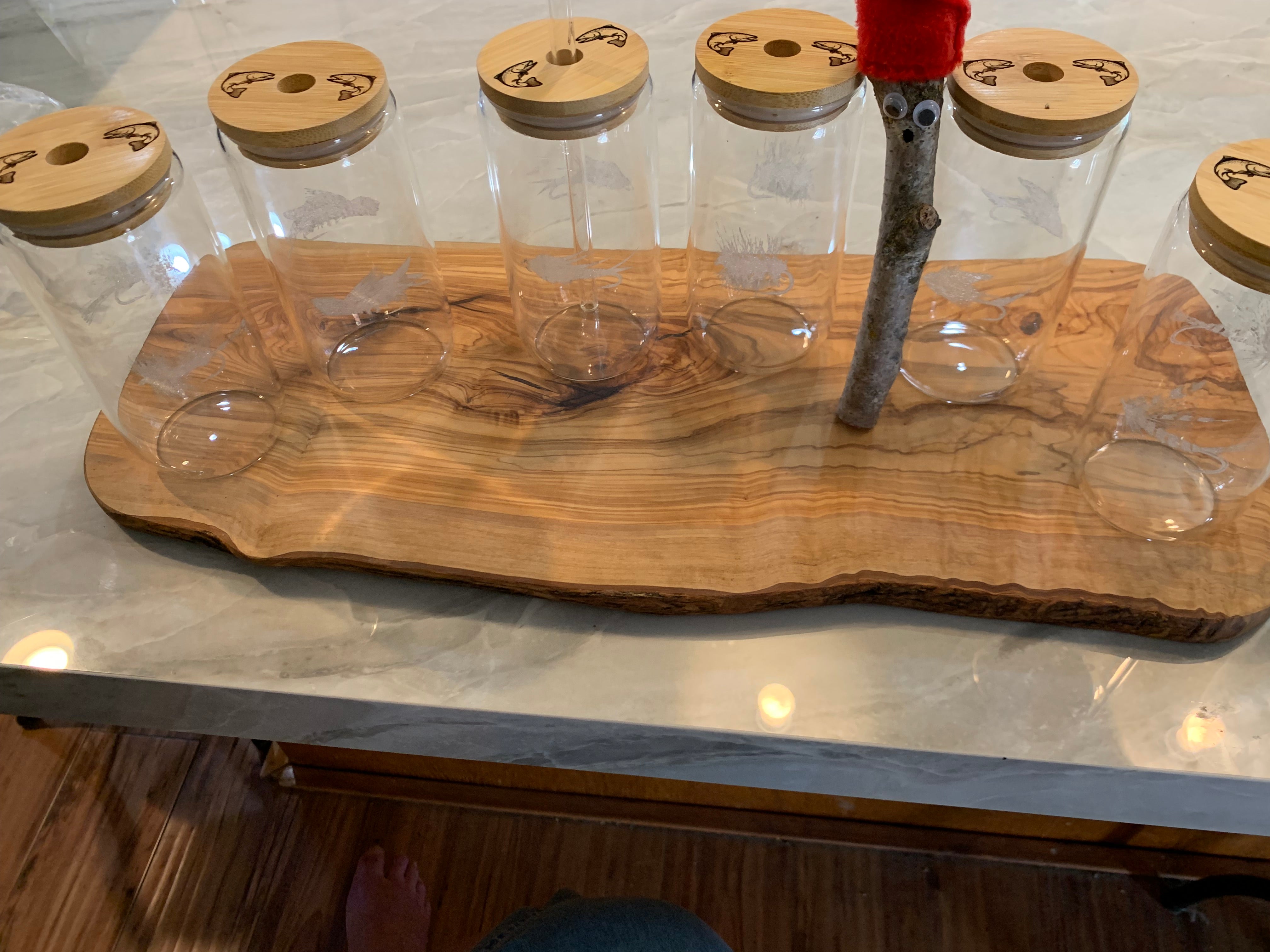 Beverage Glasses with lid and straw