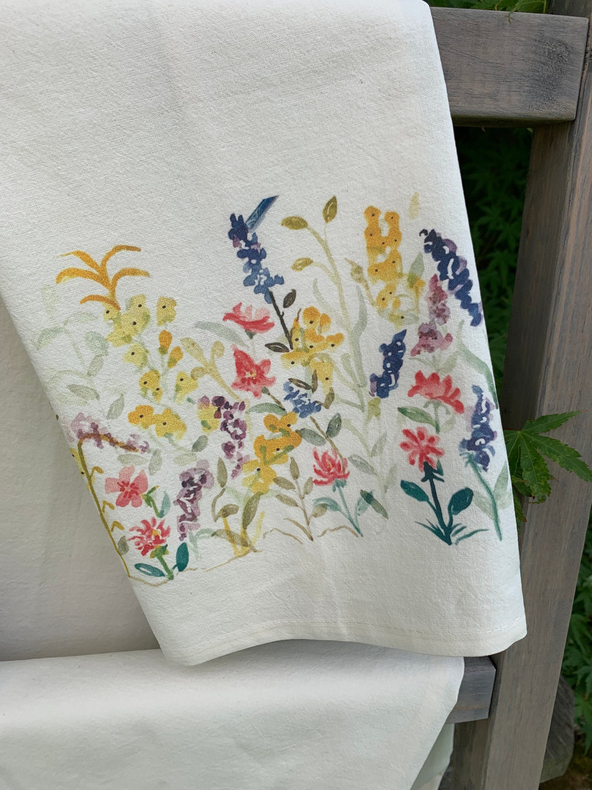 Wildflower Cotton Tea Towels- This design is Goldenrod grown in meadows throughout the spring summer months.