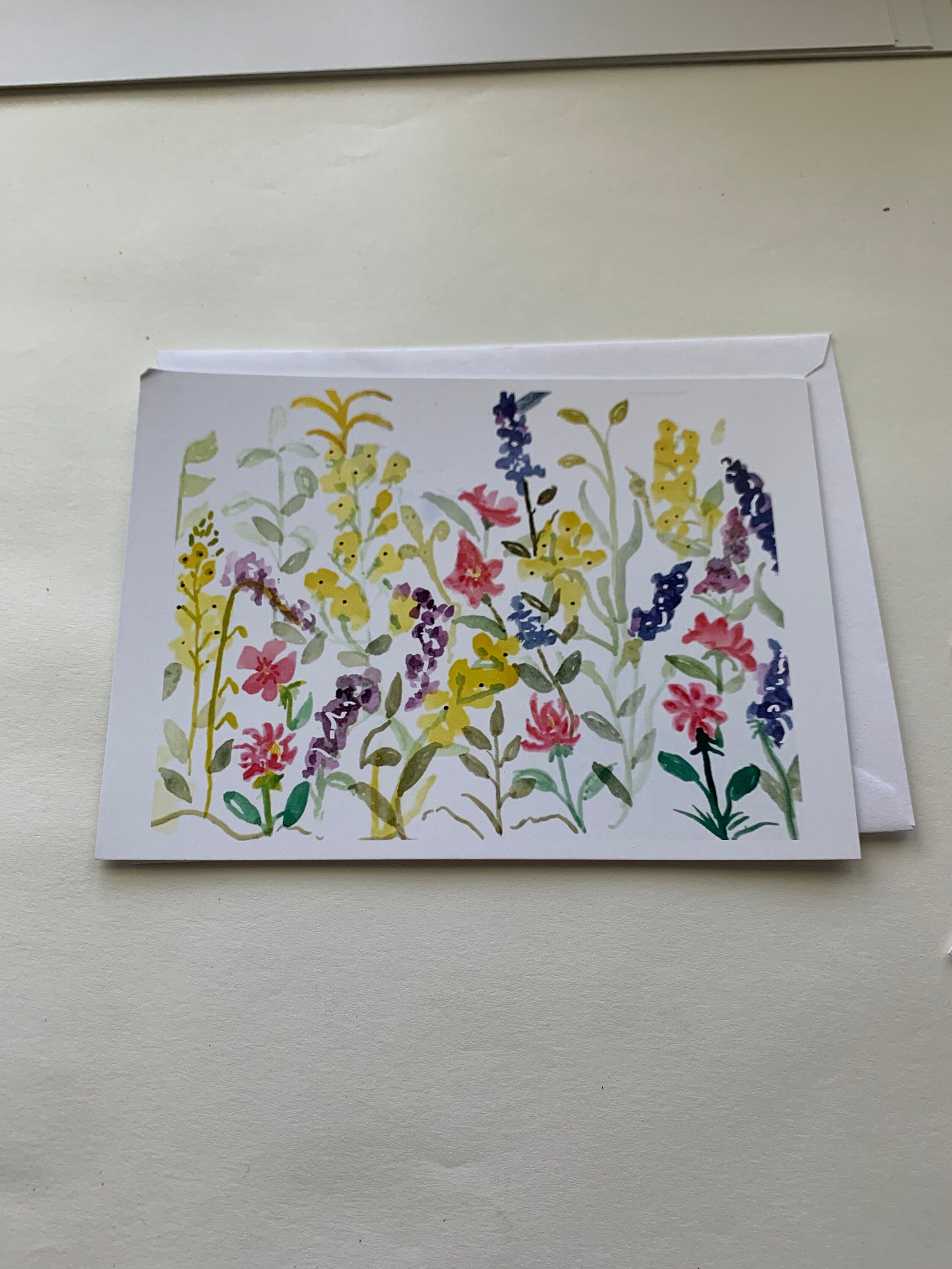 Wildflower Watercolor Greeting Cards, Blank Inside, All Occasions (Set of 4)