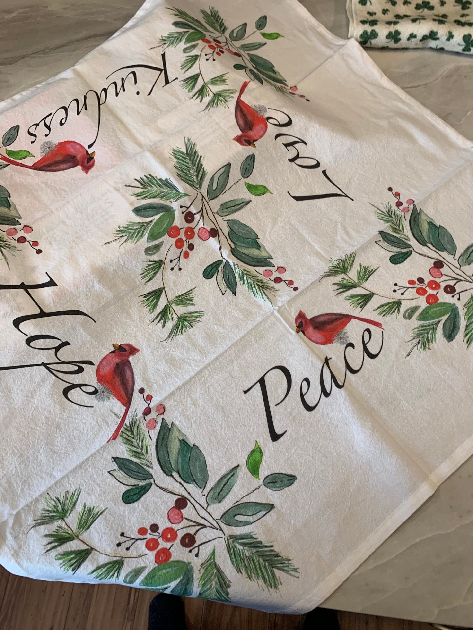 Love, Kindness, Hope, and Peace Tea Towel