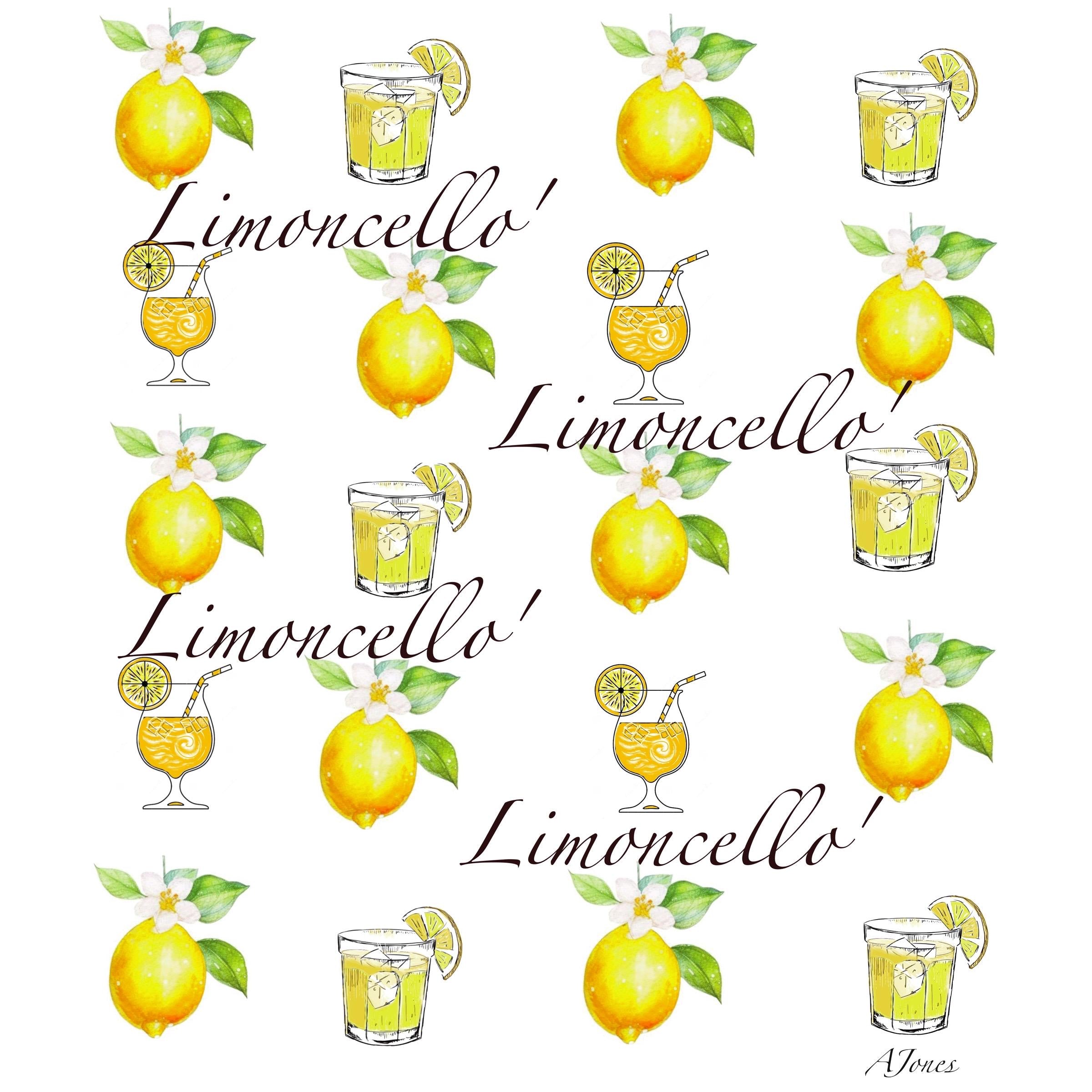 Limoncello Design 
Great for a party
adding a touch of lemon to your decor
A Salute to our favorite drink on the Amalfi Coast
100%cotton tea towel
27x27”