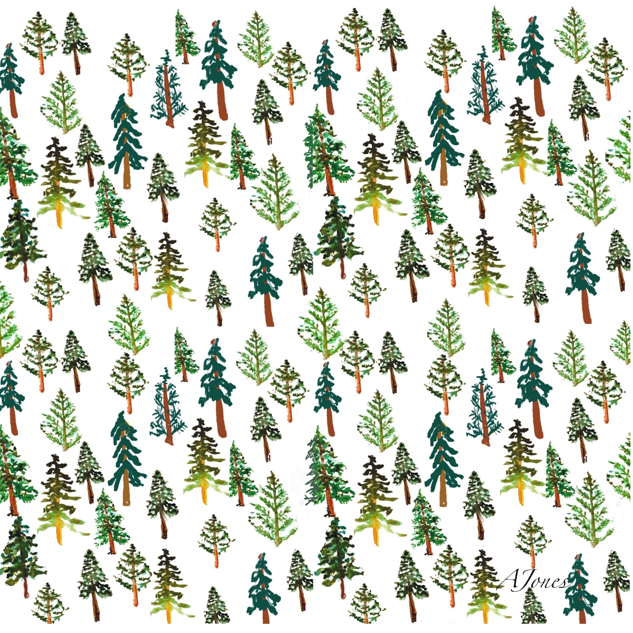 In the Forest design
 original water color by Anne
5x5” heavy card stock
blank inside for your own message