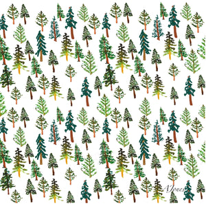 In the Forest design
 original water color by Anne
5x5” heavy card stock
blank inside for your own message