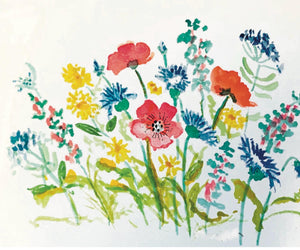 Mixed Floral design
original watercolor design by Anne
7x5”” heavy card stock
blank inside for your own message
