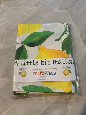 Amalfi Lemon Tea Towel Watercolor Kitchen Decor Kitchen Dish Cloth