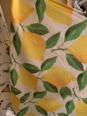 Amalfi Lemon Tea Towel Watercolor Kitchen Decor Kitchen Dish Cloth