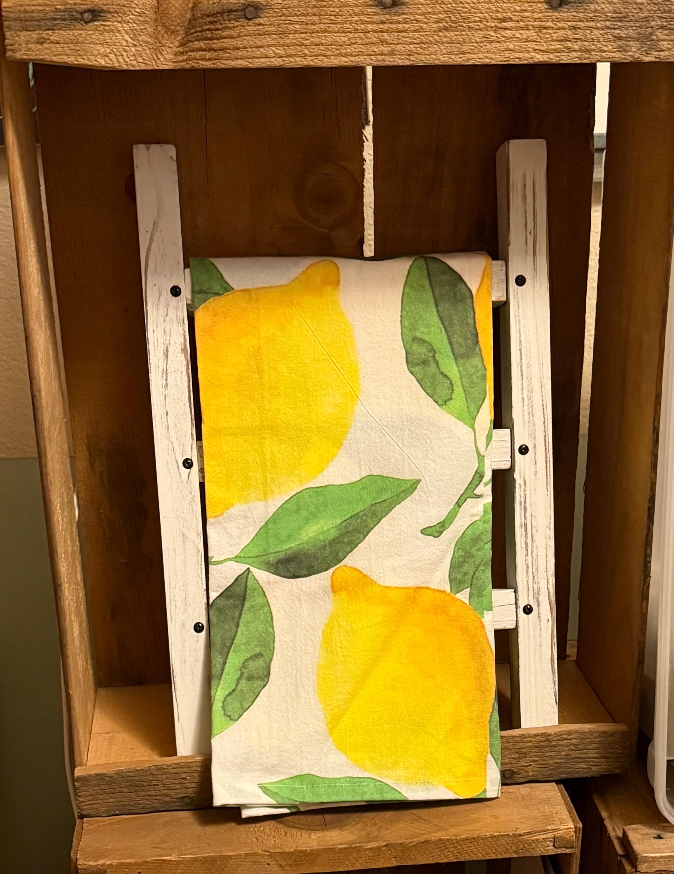 Amalfi Lemon Tea Towel Watercolor Kitchen Decor Kitchen Dish Cloth
