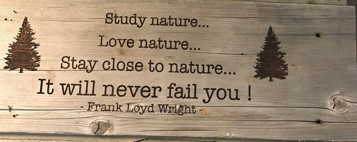 Rustic Wood Sign Famous Quote Display Nature Inspired Wall Art Reclaimed Barn Wood Natural Edge Finish Inspirationalx Message Display Perfect For Cabin Cottage Accent Living Room Wall Feature
