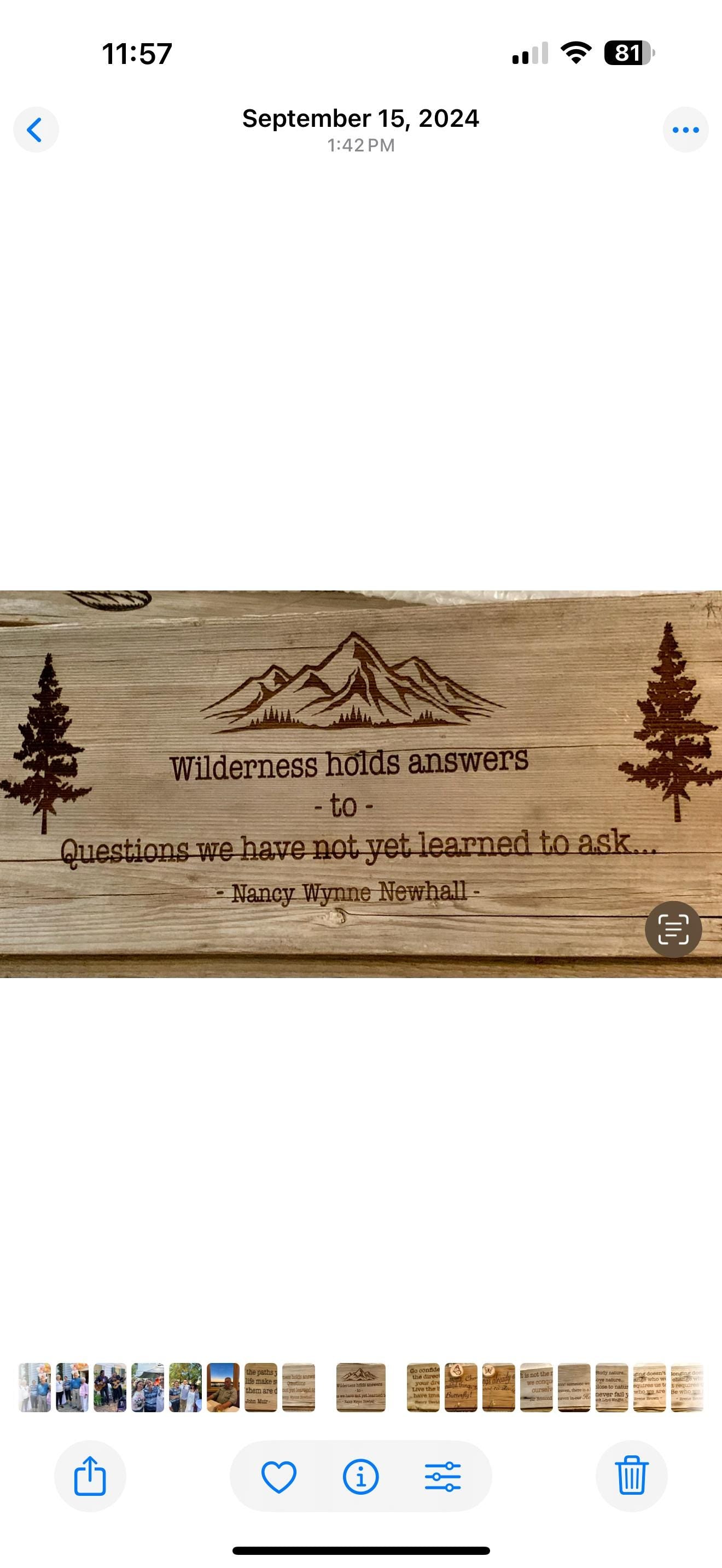 Rustic Barn Wood Quote Sign Sir Edmond Hillary Nature Saying Engraved 17x7”