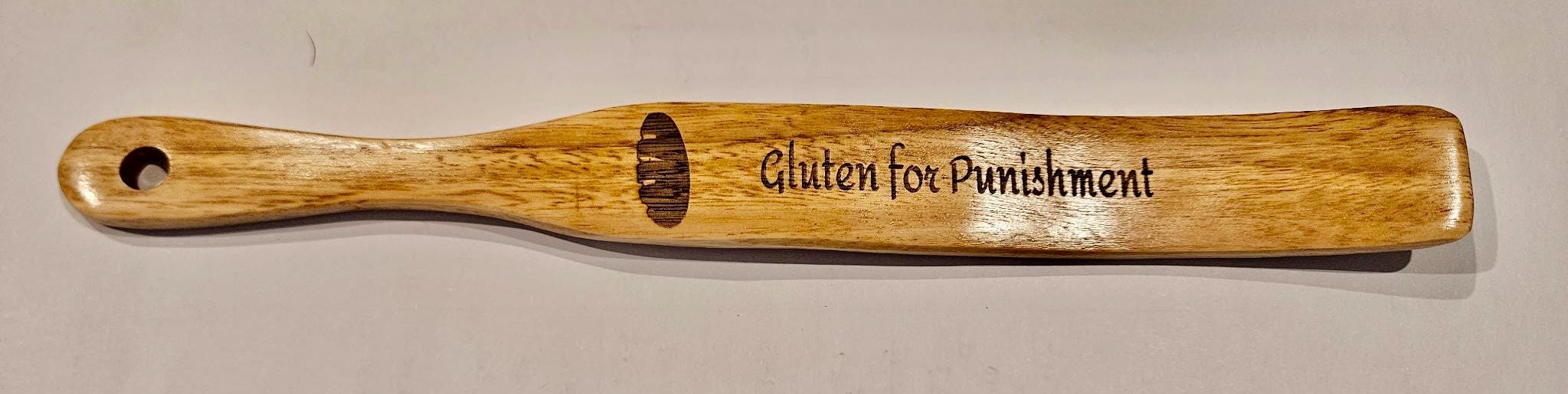 Acacia Wood Spurtle: Engraved Sourdough Baking Utensil for Bakers