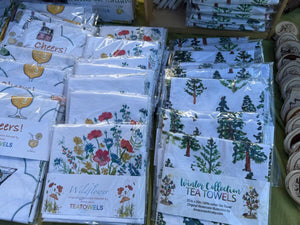 Forest Tea Towel: Evergreen Trees, Pine Wilderness Design (Flour Sack Cotton)