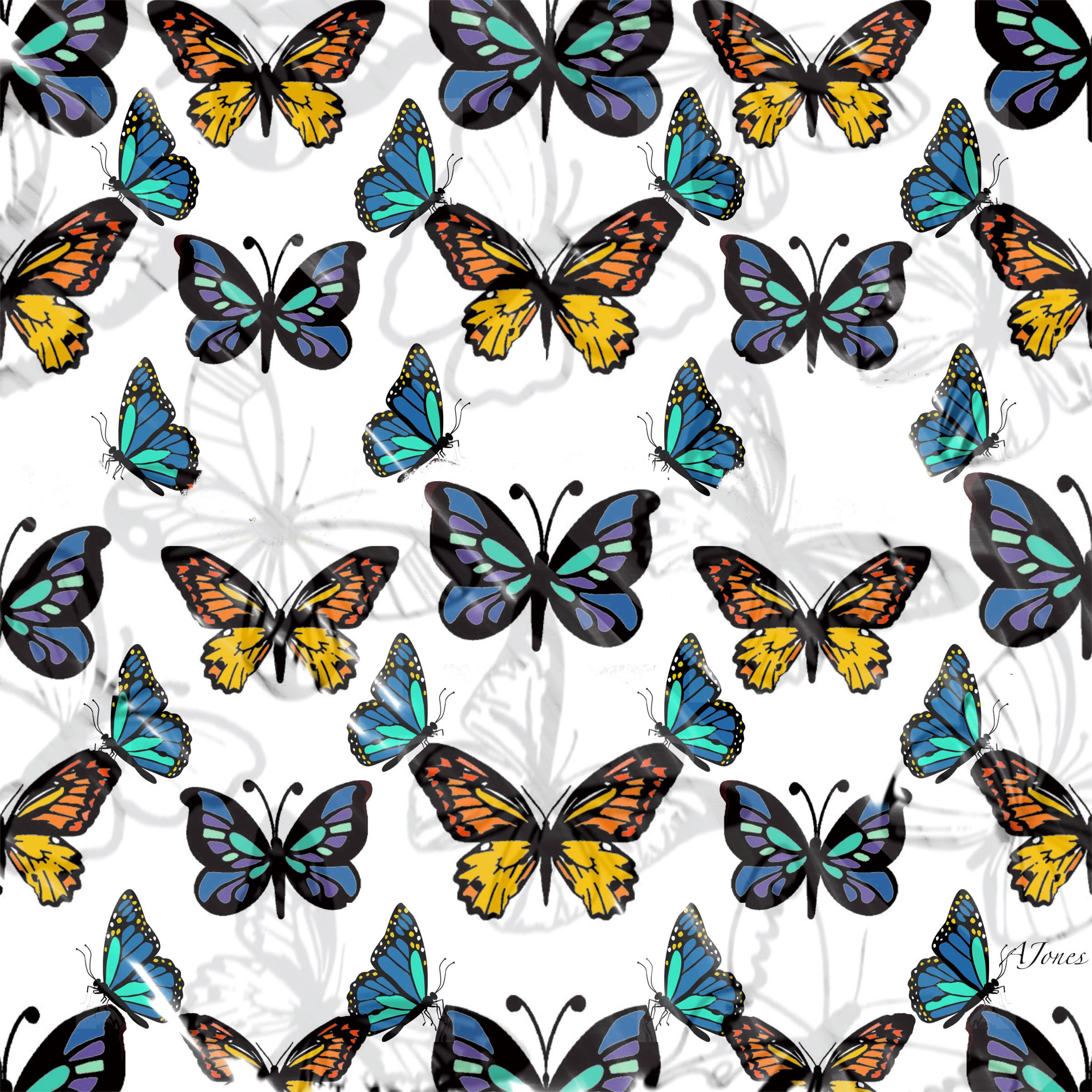 Watercolor Butterfly Flour Sack Tea Towel – Spring Kitchen Decor, Housewarming Gift